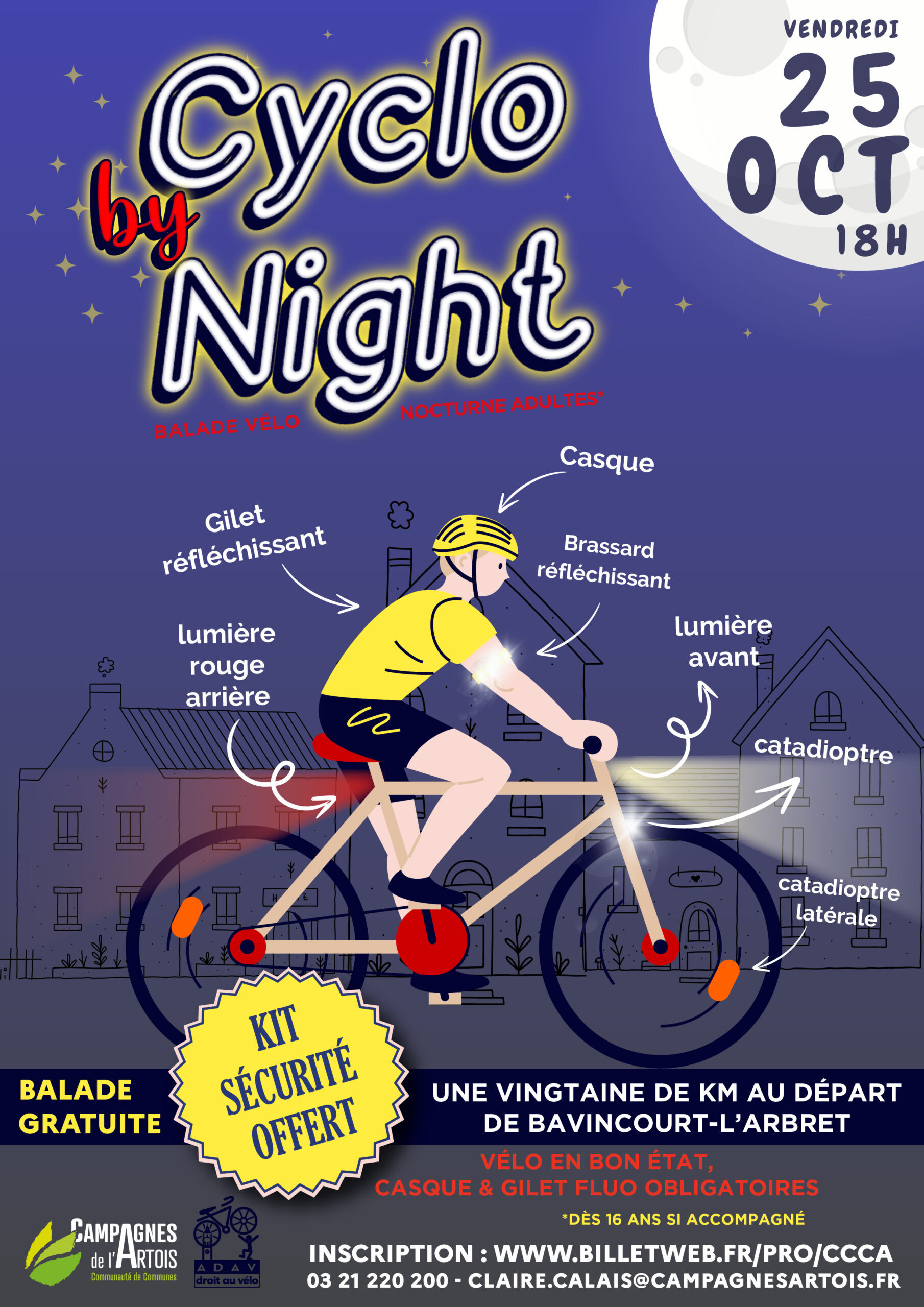 Opération “Cyclo by Night” : le 25 octobre à 18h !