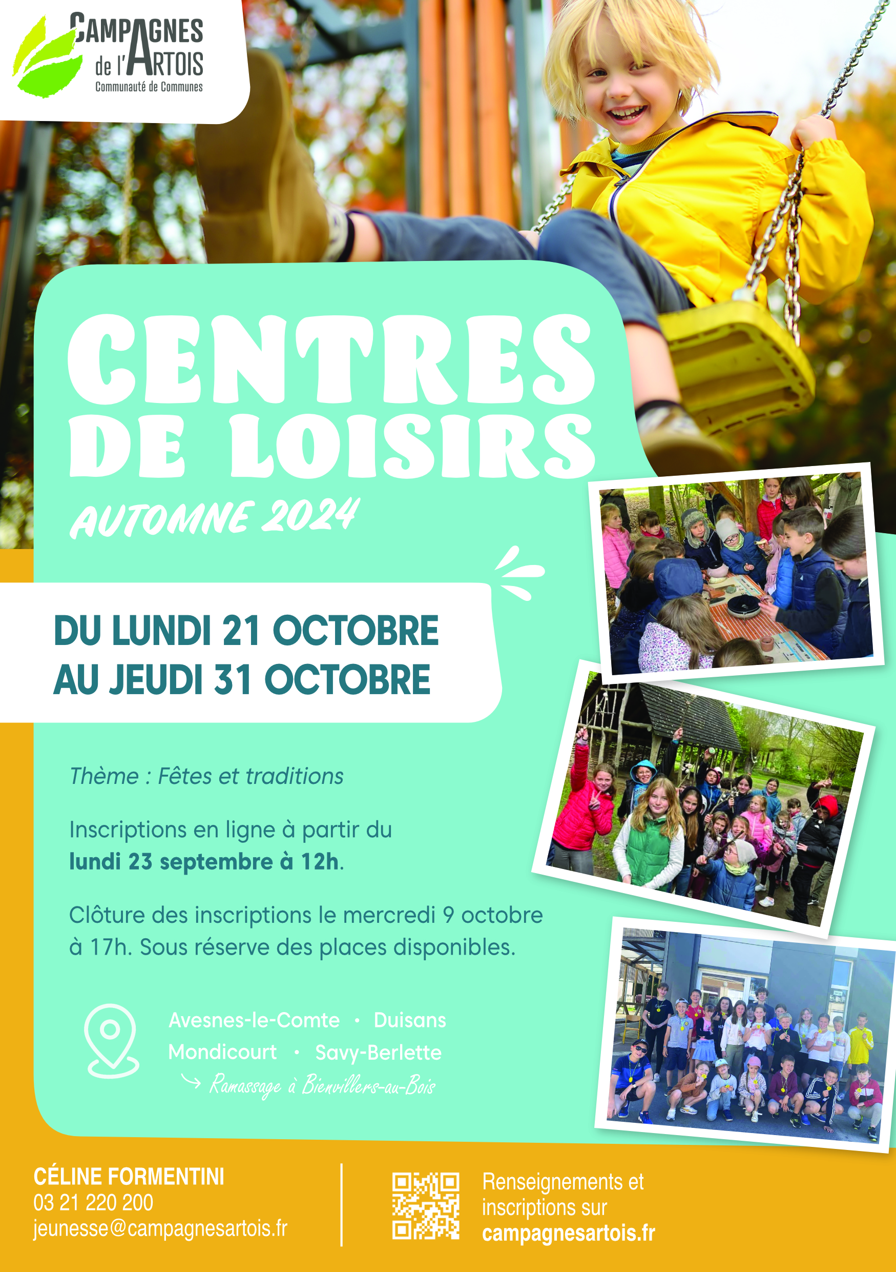 Ouverture des inscriptions pour les Centres de Loisirs d’automne 2024