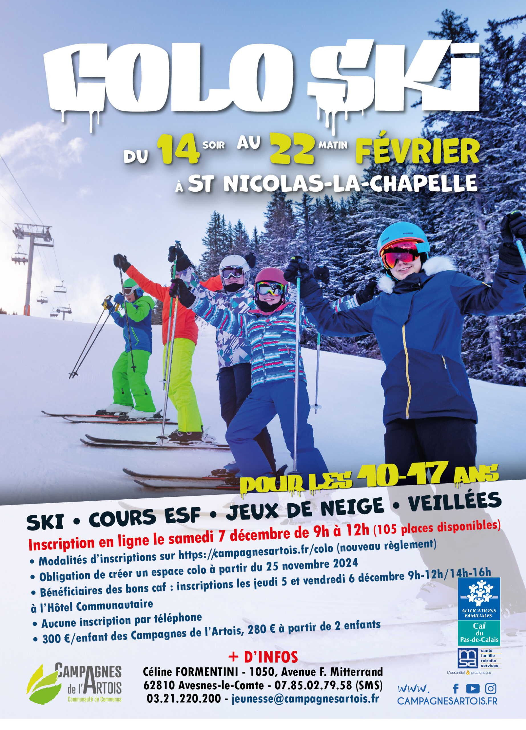 Inscription à l’espace Colo ski 2025